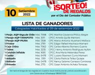 Entrega de Premios Sorteo de Regalos por el Dia del Contador 2022